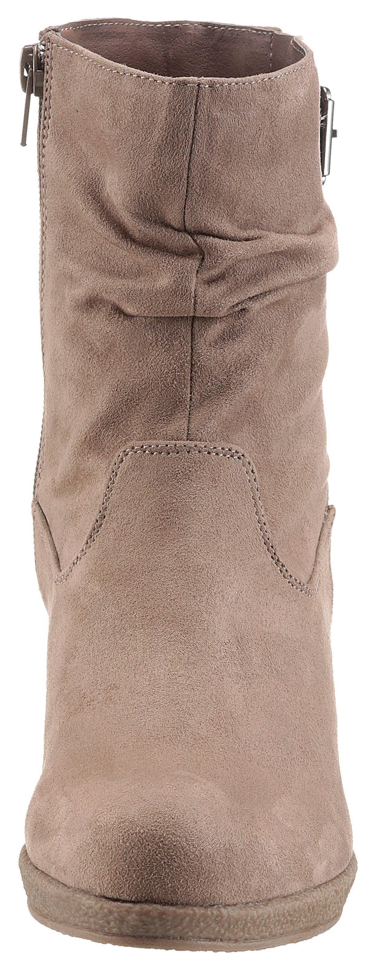 CITY WALK Stiefelette mit Raffungen am slouchy Schaft