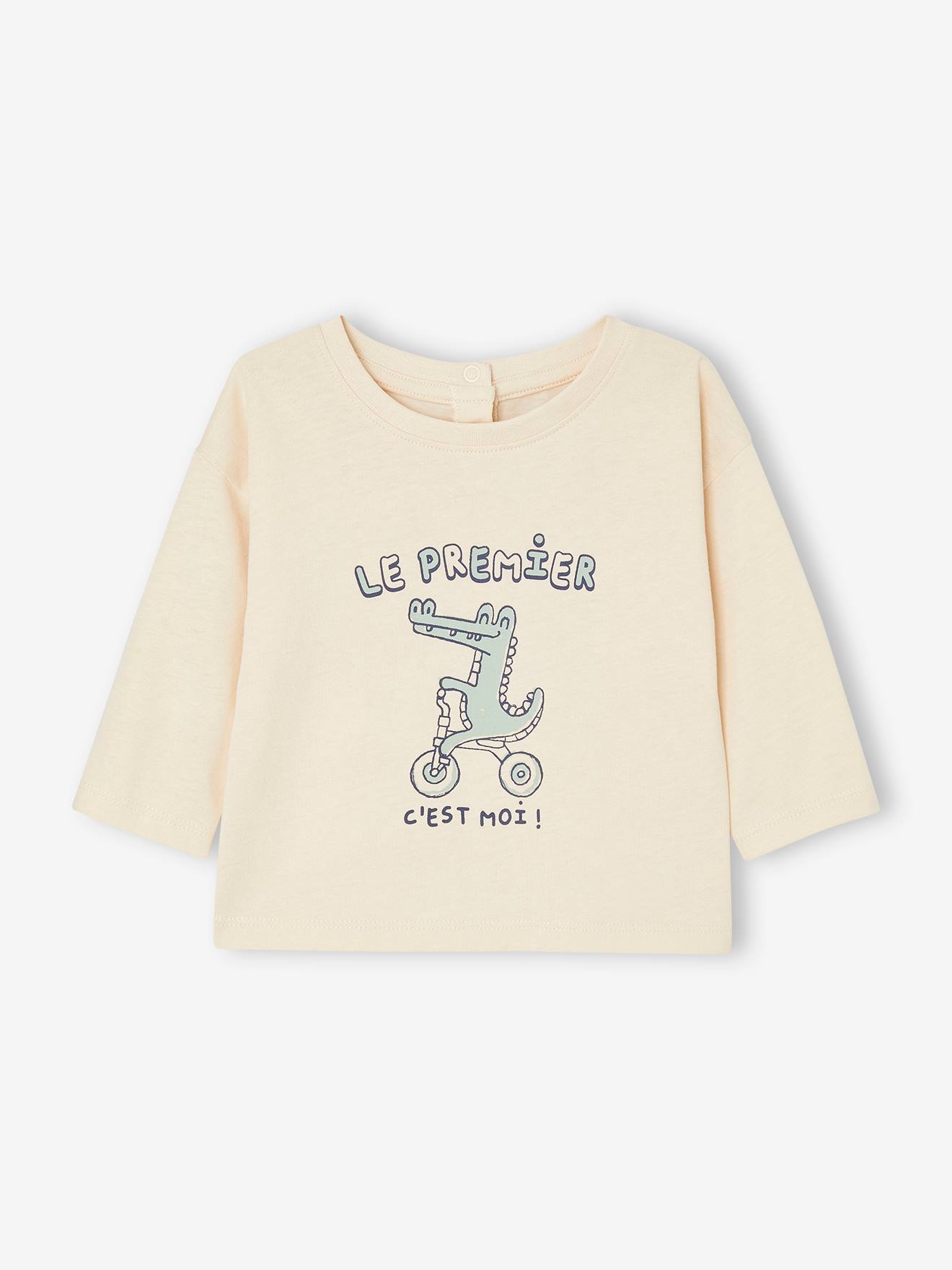 Vertbaudet 2er-Pack Baby Shirts BASIC - grün gestreift
