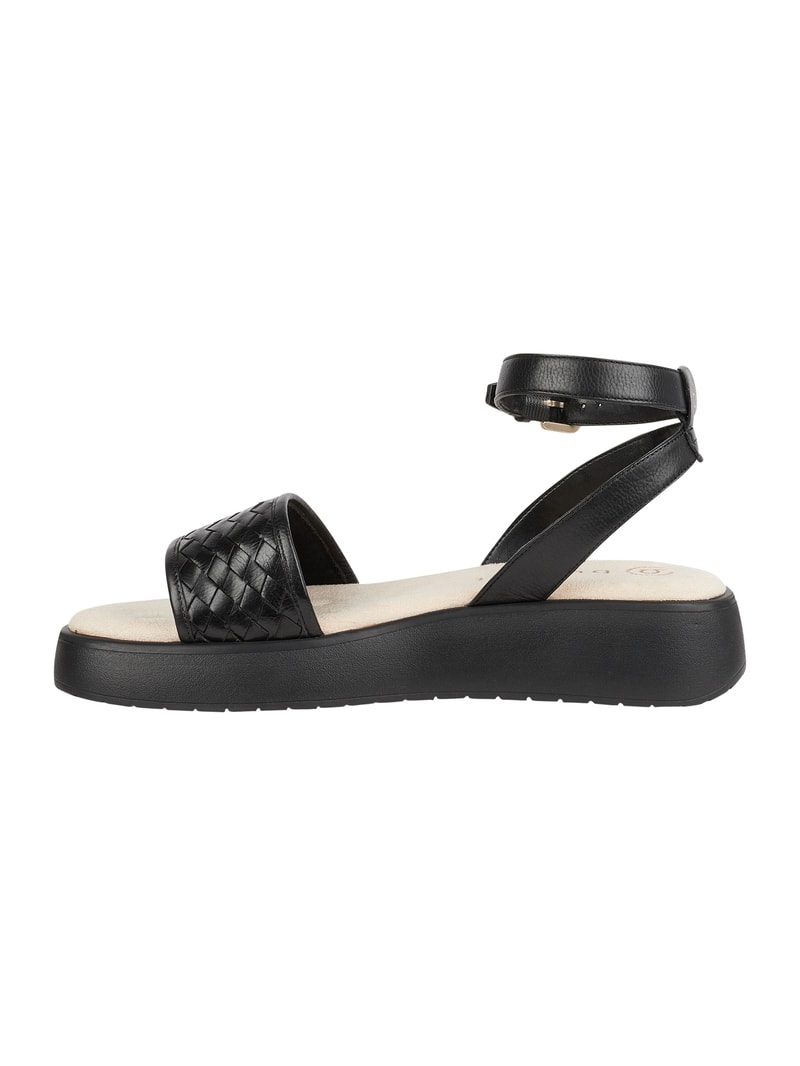 Sandalen aus Leder in schwarz