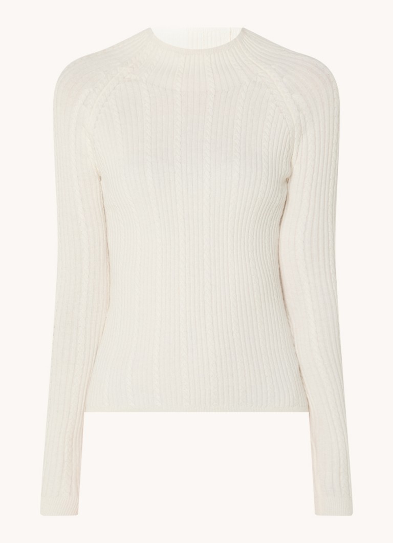 LKBennett West cable knit top in wool blend