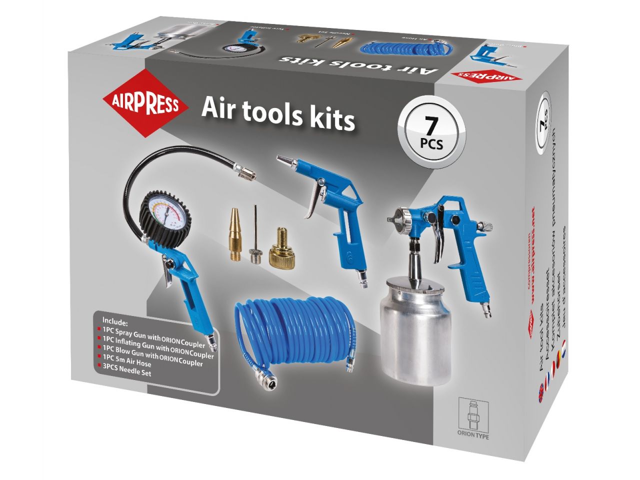 Airpress 45895 Compressor accessoiresset 7-dlg - Orion
