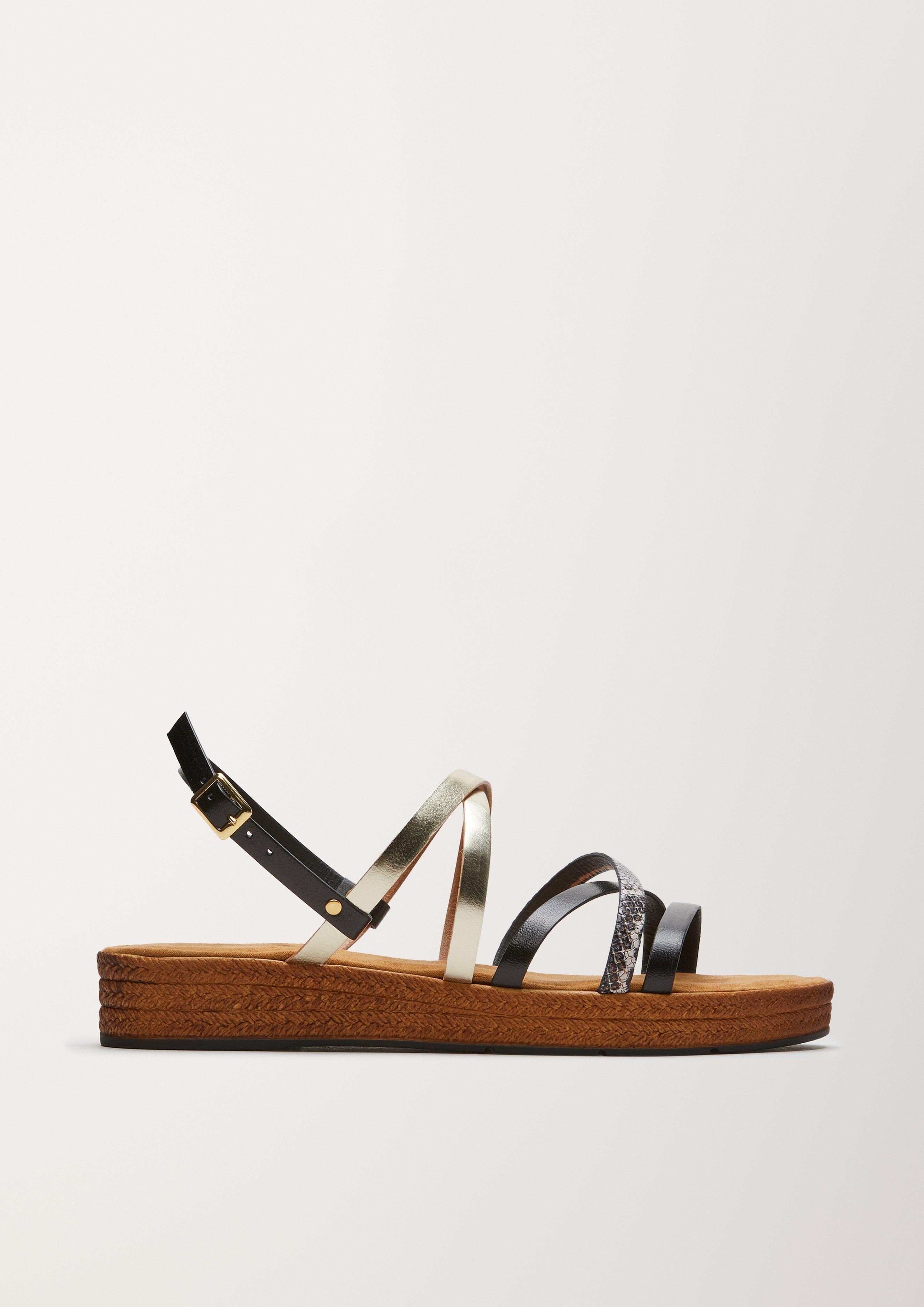 Riemchensandalen aus Leder  6005324-098