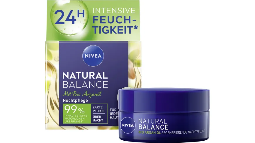 NIVEA Natural Balance Regenerierende Nachtpflege für jeden Hauttyp 50 ml