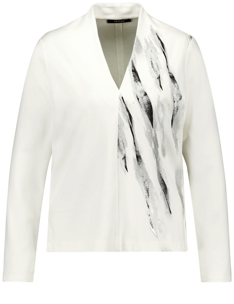 V-Shirt mit platziertem Print