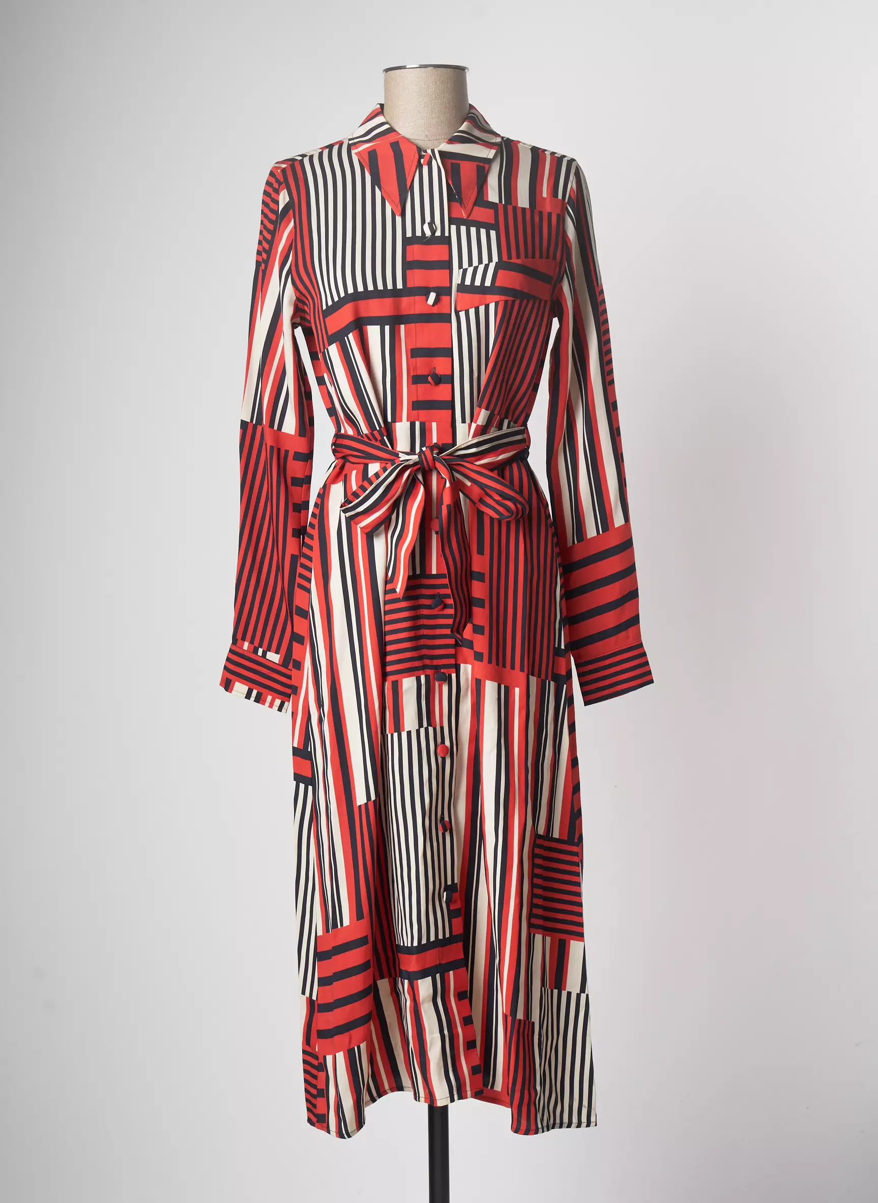 Selected Robes Mi Longues Femme couleur orange