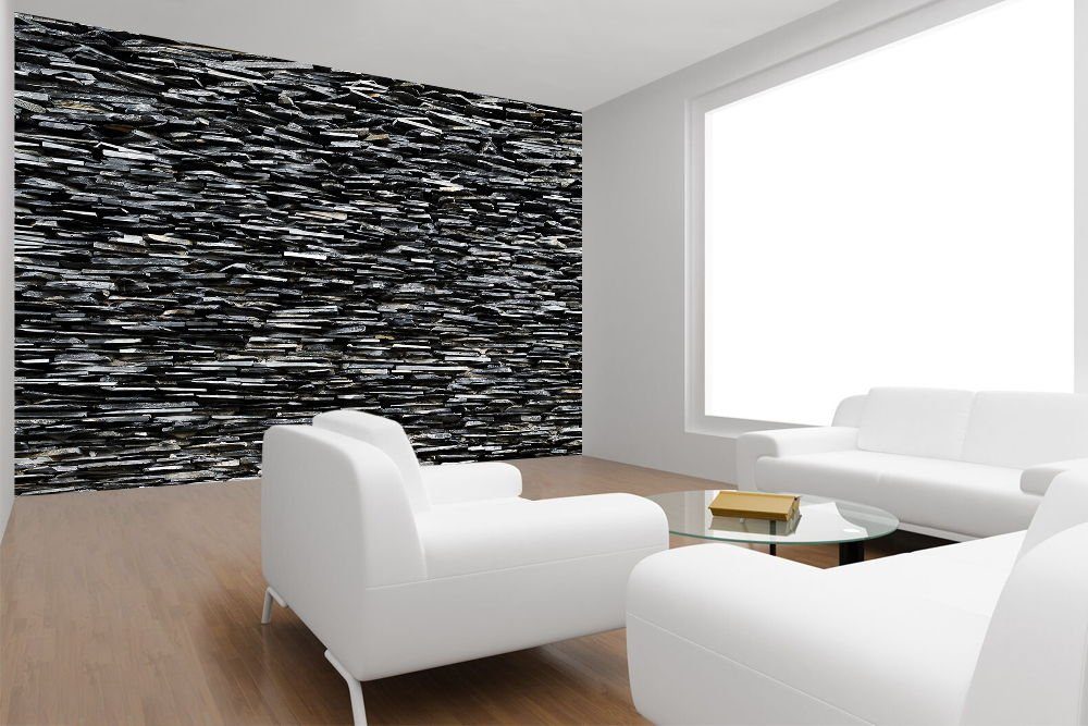 WandbilderXXL Fototapete Black-White Stones, glatt, Steinoptik, Vliestapete, hochwertiger Digitaldruck, in verschiedenen Größen