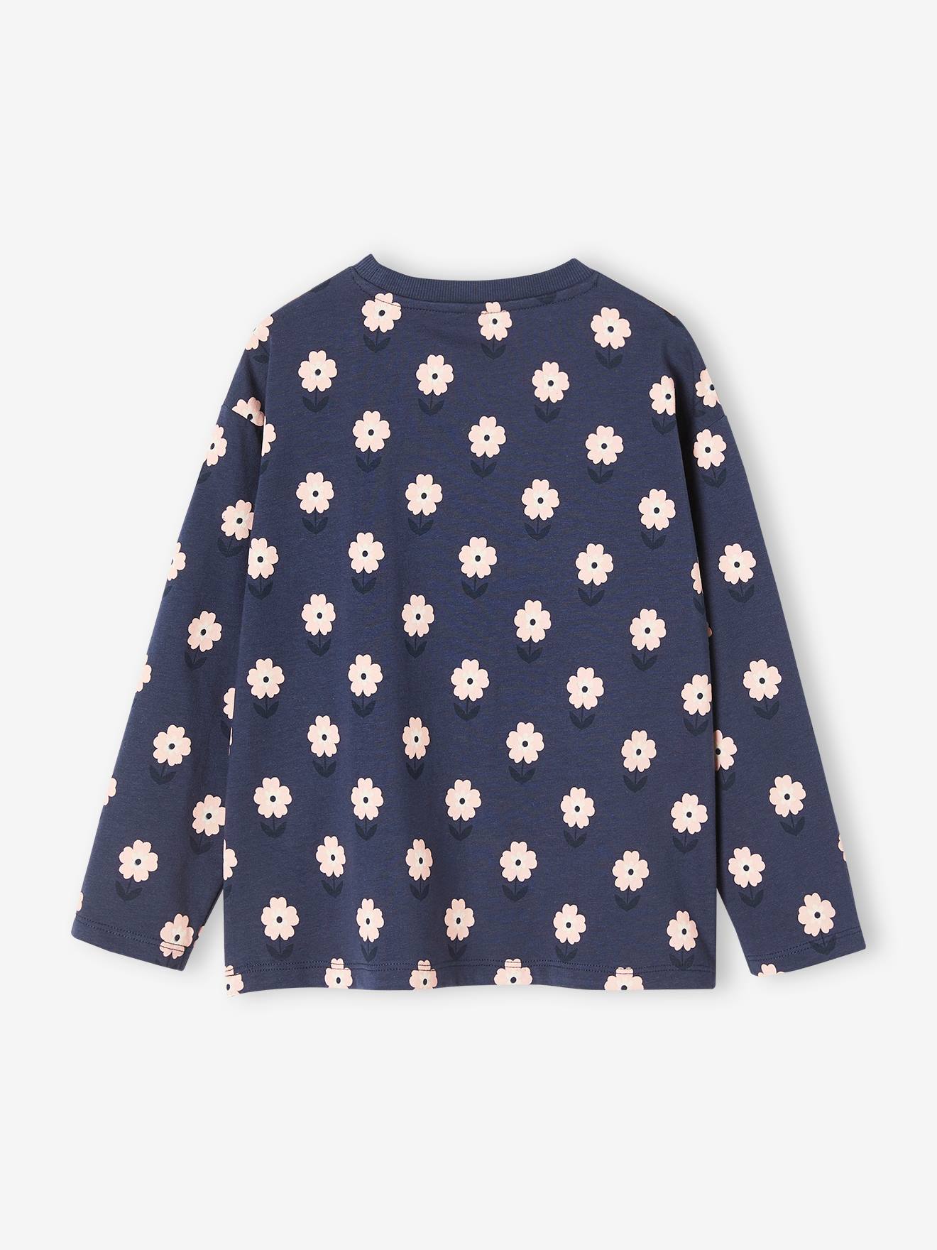 Vertbaudet Mädchen Shirt - blau gestreift