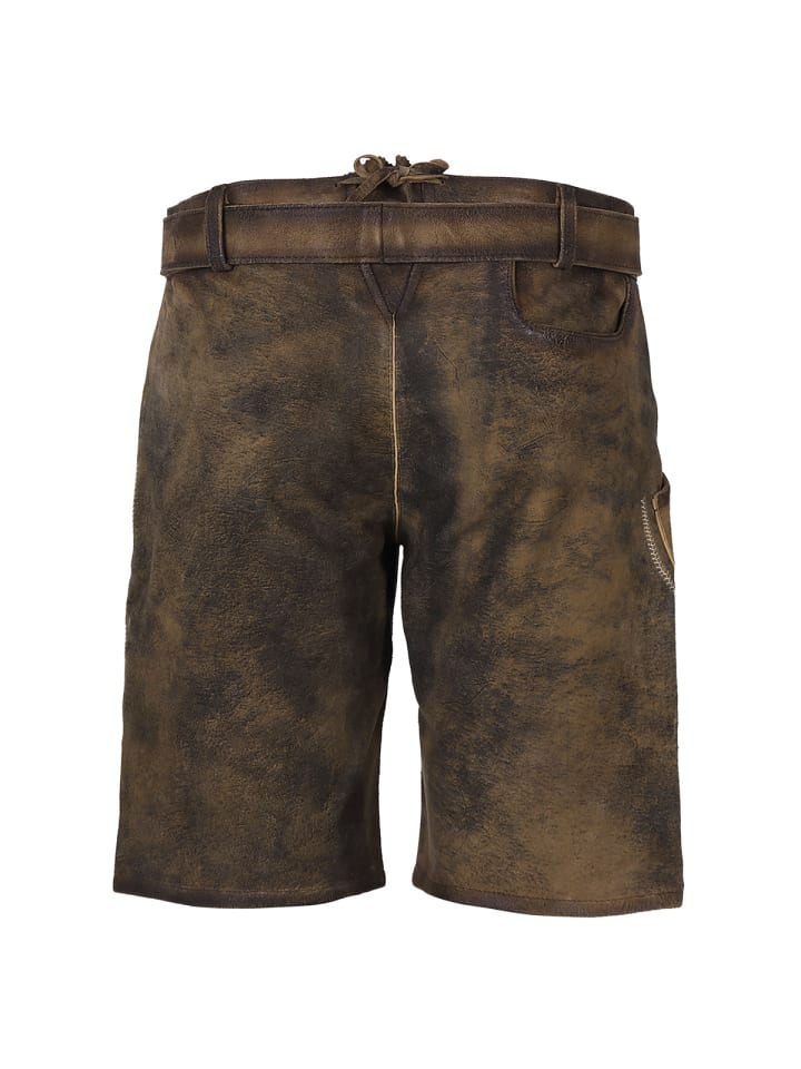 KRÜGER Lederhose Paolo in hellbraun günstig kaufen