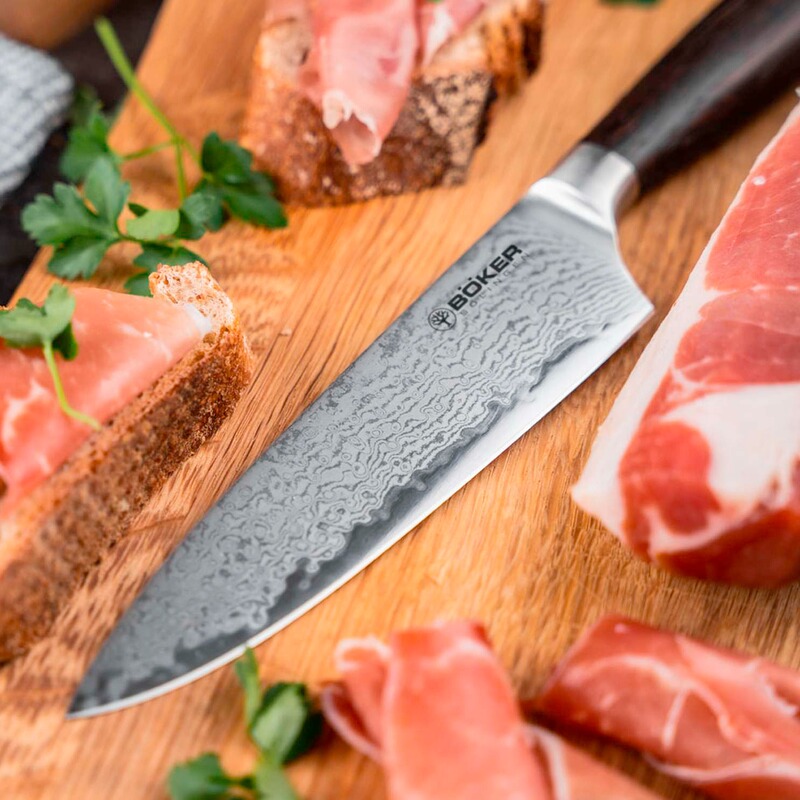 B&ouml;ker Kochmesser Meisterklinge Damast klein