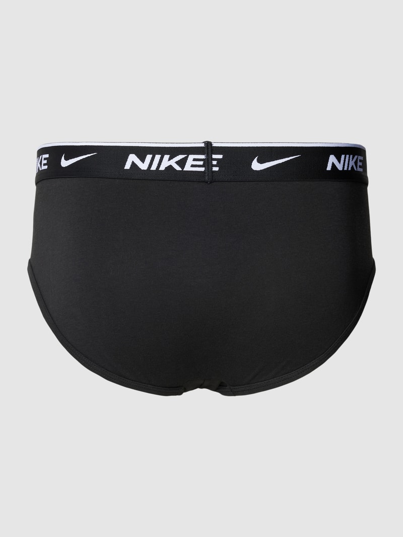 Slip mit elastischem Logo-Bund in schwarz
