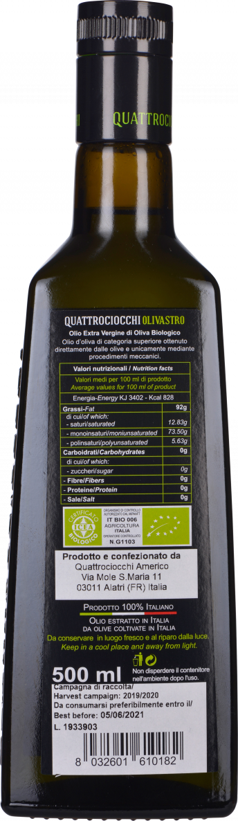 Quattrociocchi Olivastro Olio Extra Vergine di Oliva 0,5 Liter