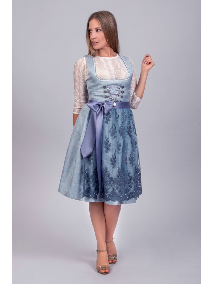 Edelnice Mini Dirndl 2-teilig Cloé in hellblau günstig kaufen