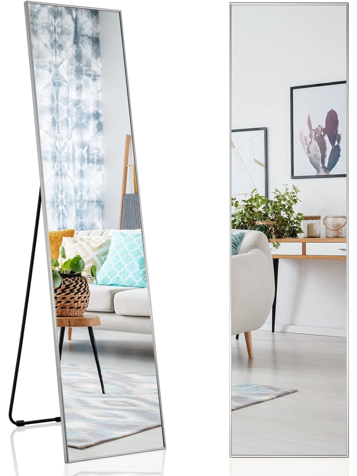 COSTWAY Ganzkörperspiegel 160x40cm in Silber günstig kaufen onesize