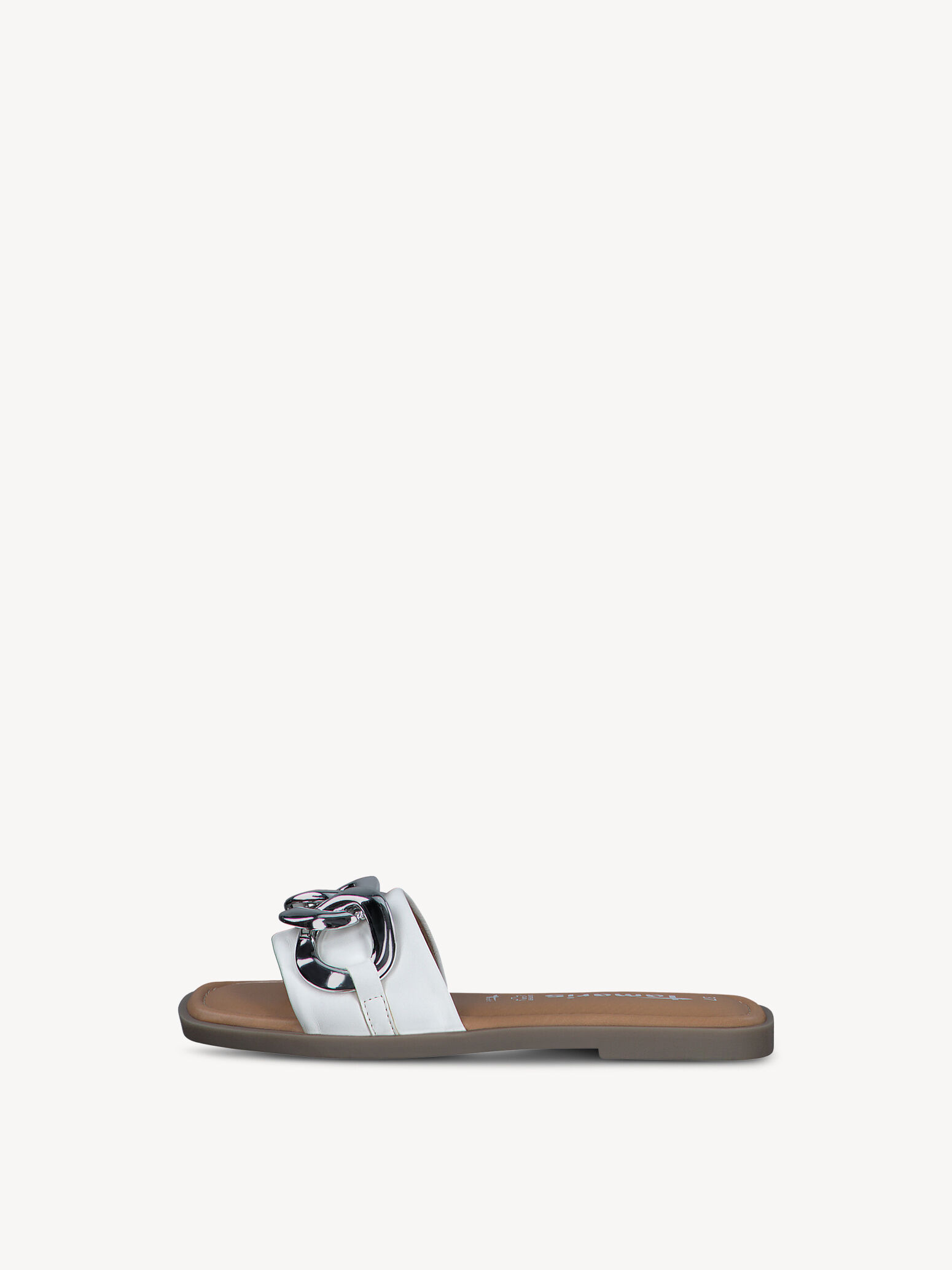 Mule en cuir - blanc