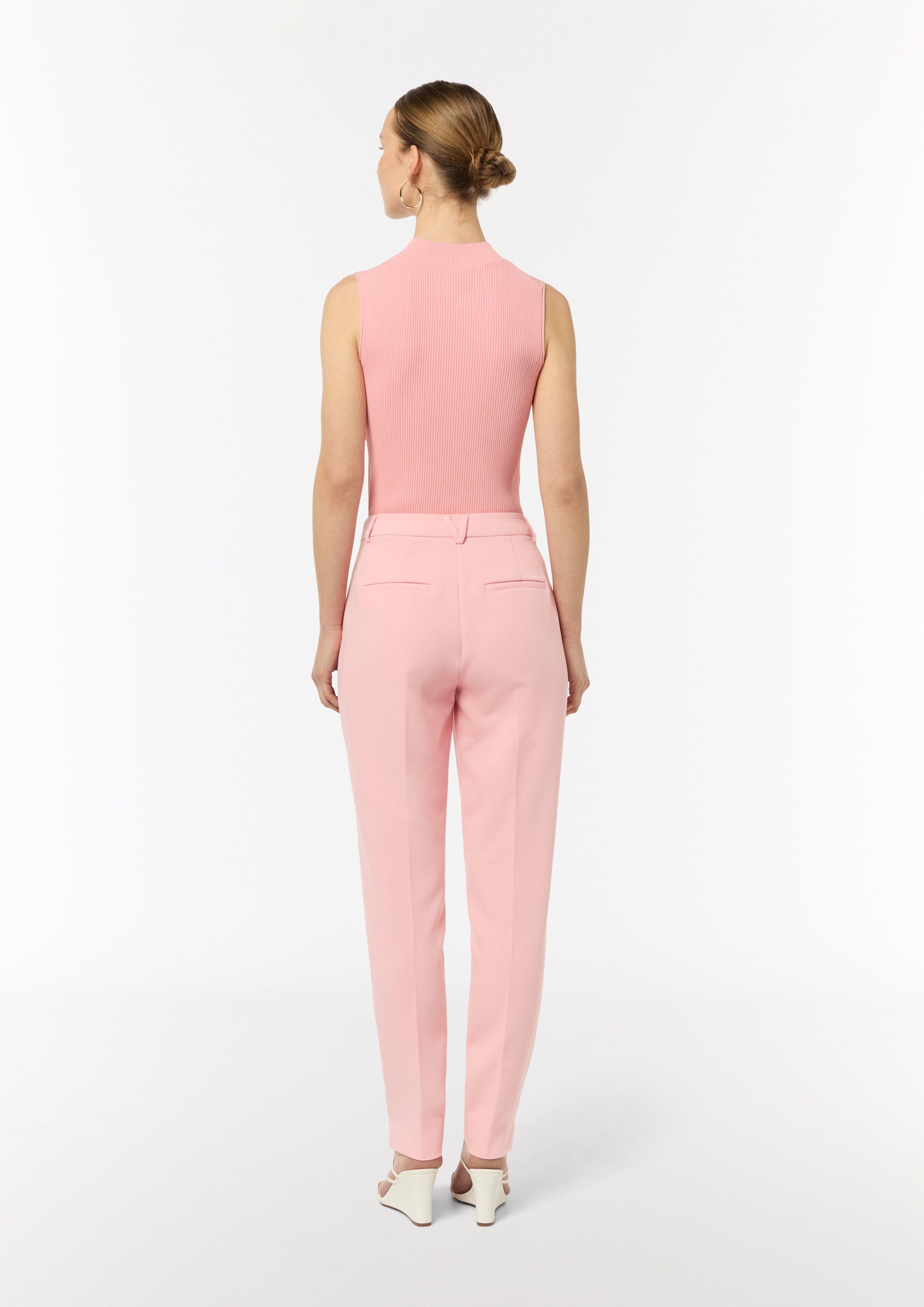 Regular: Hose mit Herringbone-Muster - rosa