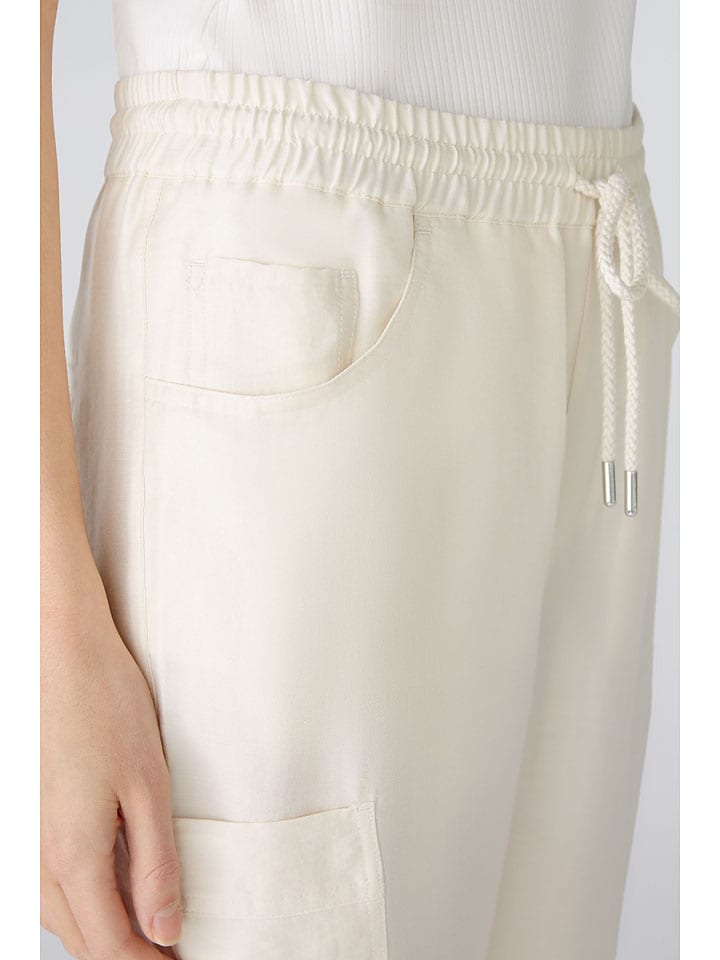 Oui Cargohose in Creme günstig kaufen