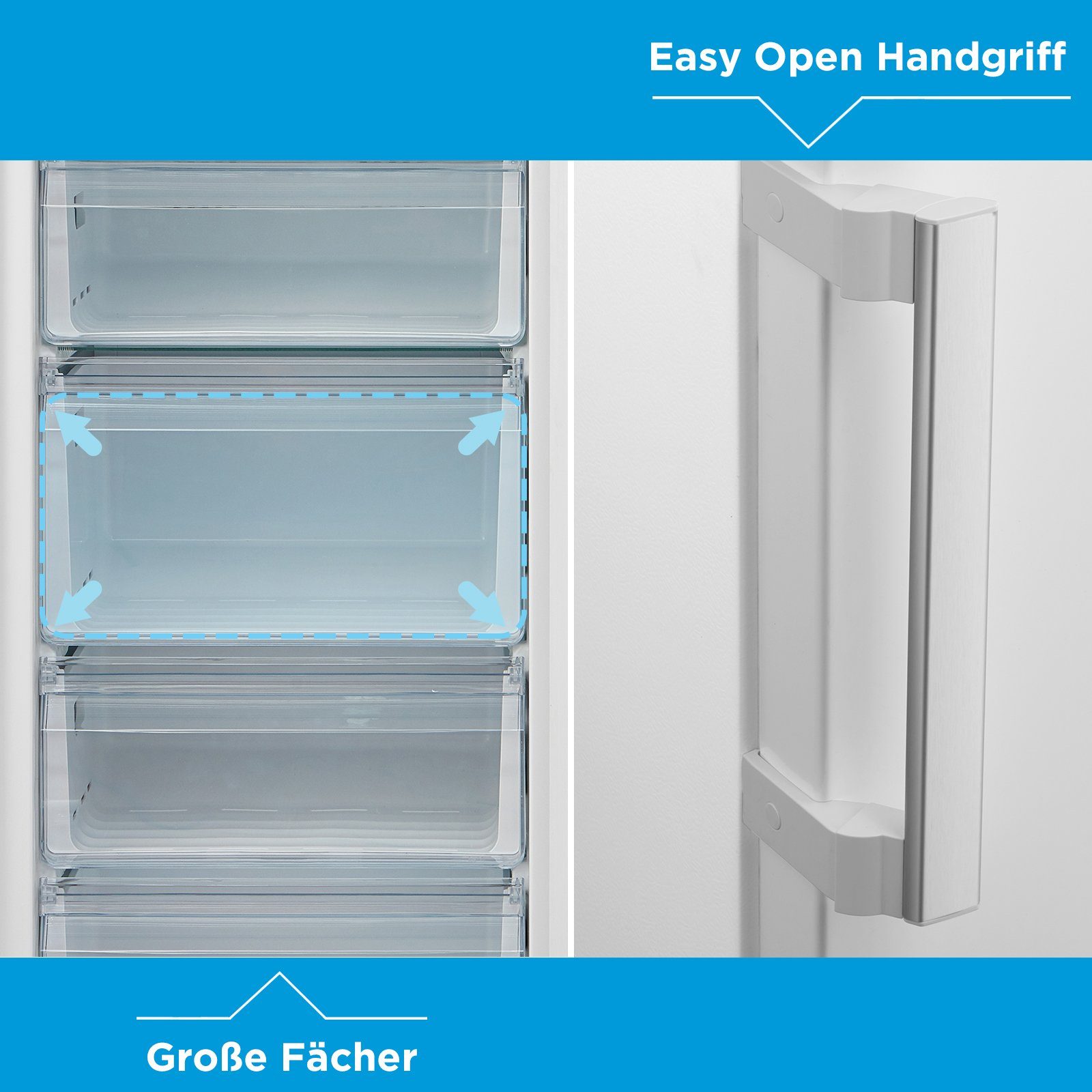 Midea Gefrierschrank MDRU333FZE01, 172.2 cm hoch, 59.5 cm breit, NoFrost