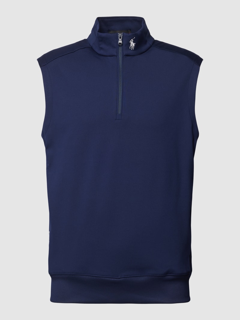 Outdoor-Weste mit Label-Detail in marineblau