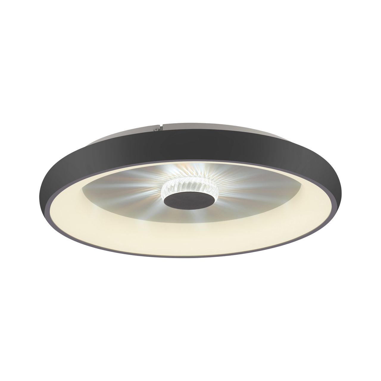 JUST LIGHT LED Deckenleuchte VERTIGO, CCT, dimmbar, Fernbedienung, Ø61,5 cm, Kristall-Effekt