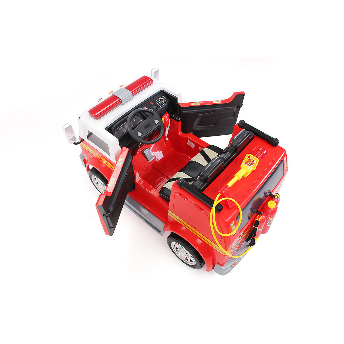 Kinder Elektroauto Feuerwehr LL911 - 2x45 Watt - Kinderauto mit Fernbedienung - Soundmodul