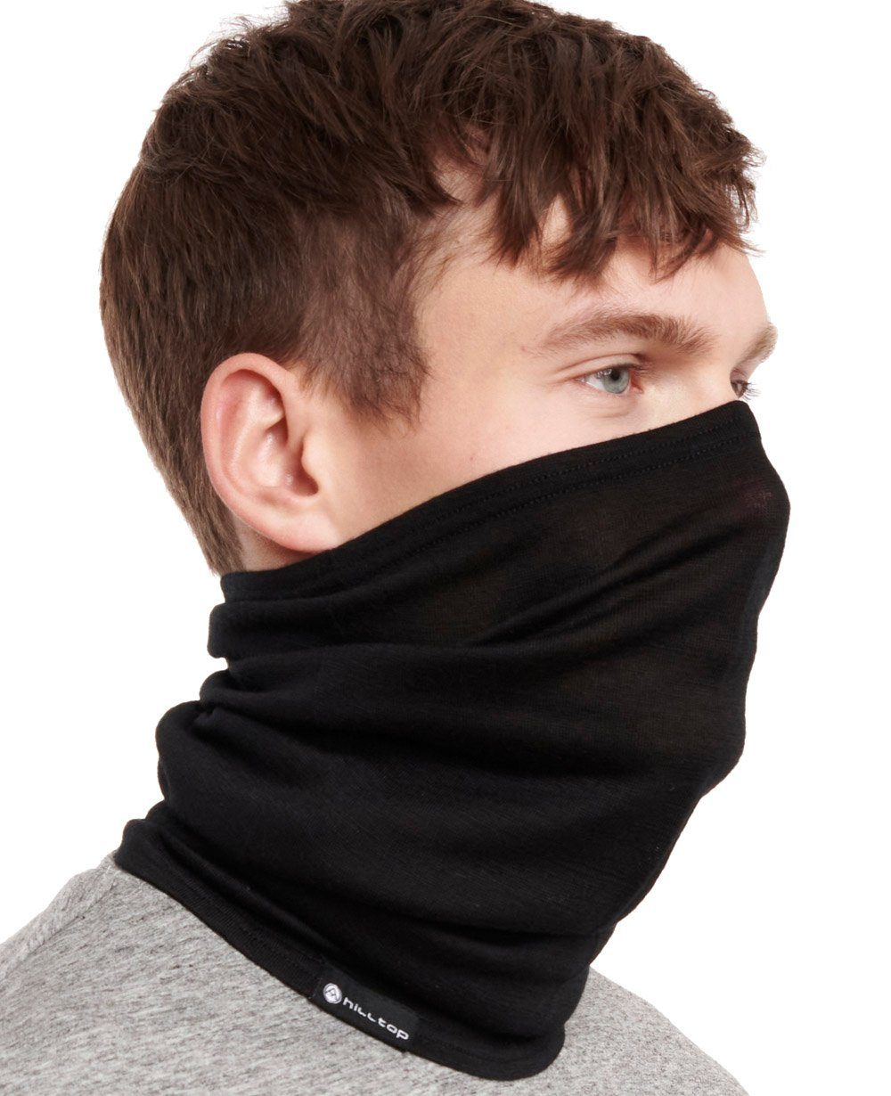 Hilltop Multifunktionstuch Halstuch 100% Wolle (Merinowolle, mulesingfrei), Schlauchtuch, Bandana