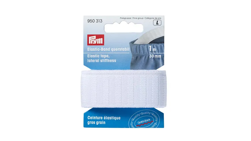 Prym Elastic-Band querstabil 30 mm weiß 1 m