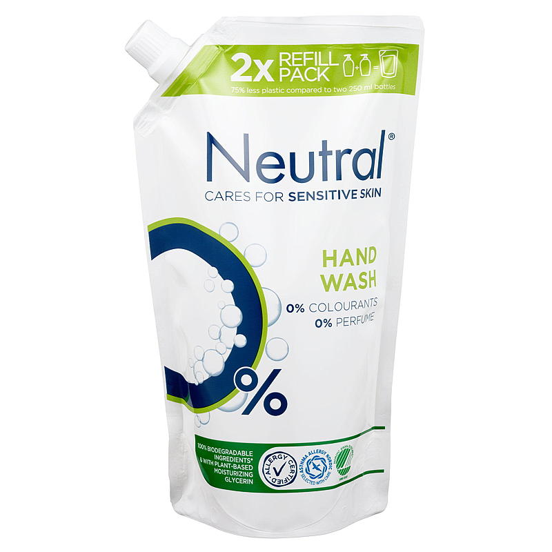Neutral Håndsåpe 500 ml parfymefri refill Neutral
