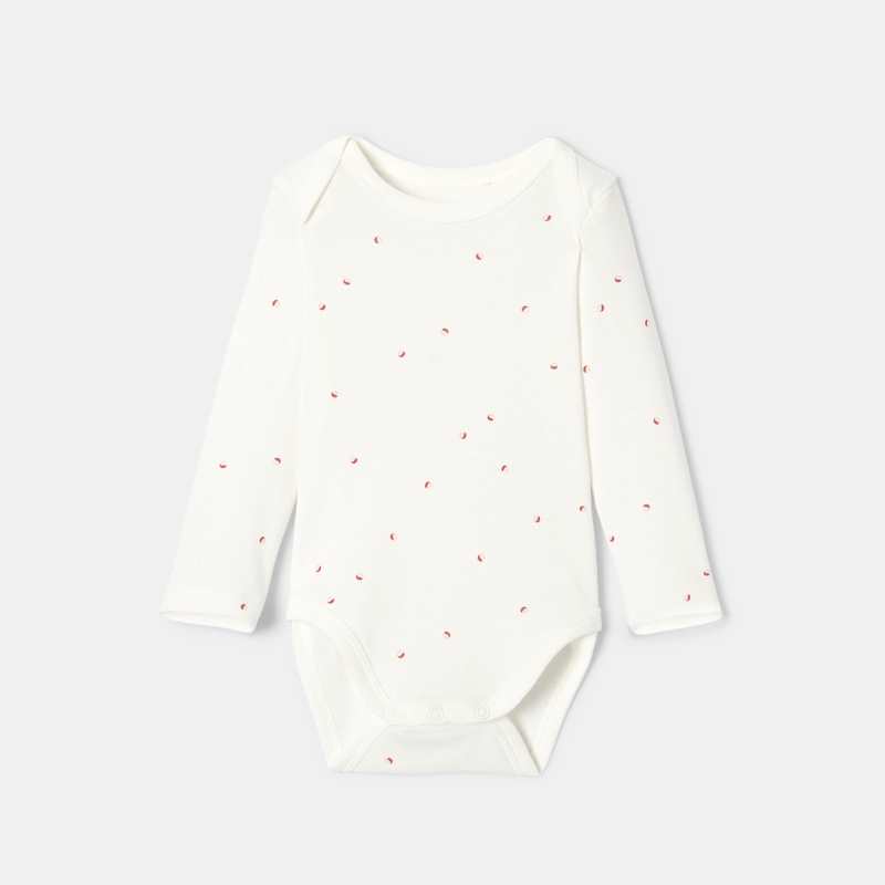 Lot de 3 bodies manches longues en coton bio rose mixte Absorba