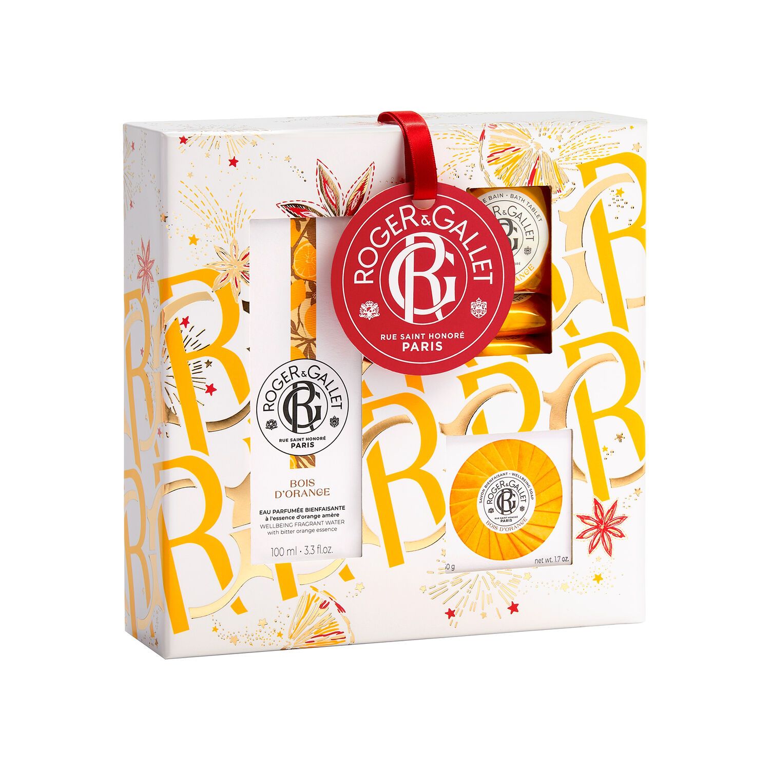 Roger&Gallet Bois D'Orange Coffret Eau Parfumée Bienfaisante 100 ml + 4 Produits