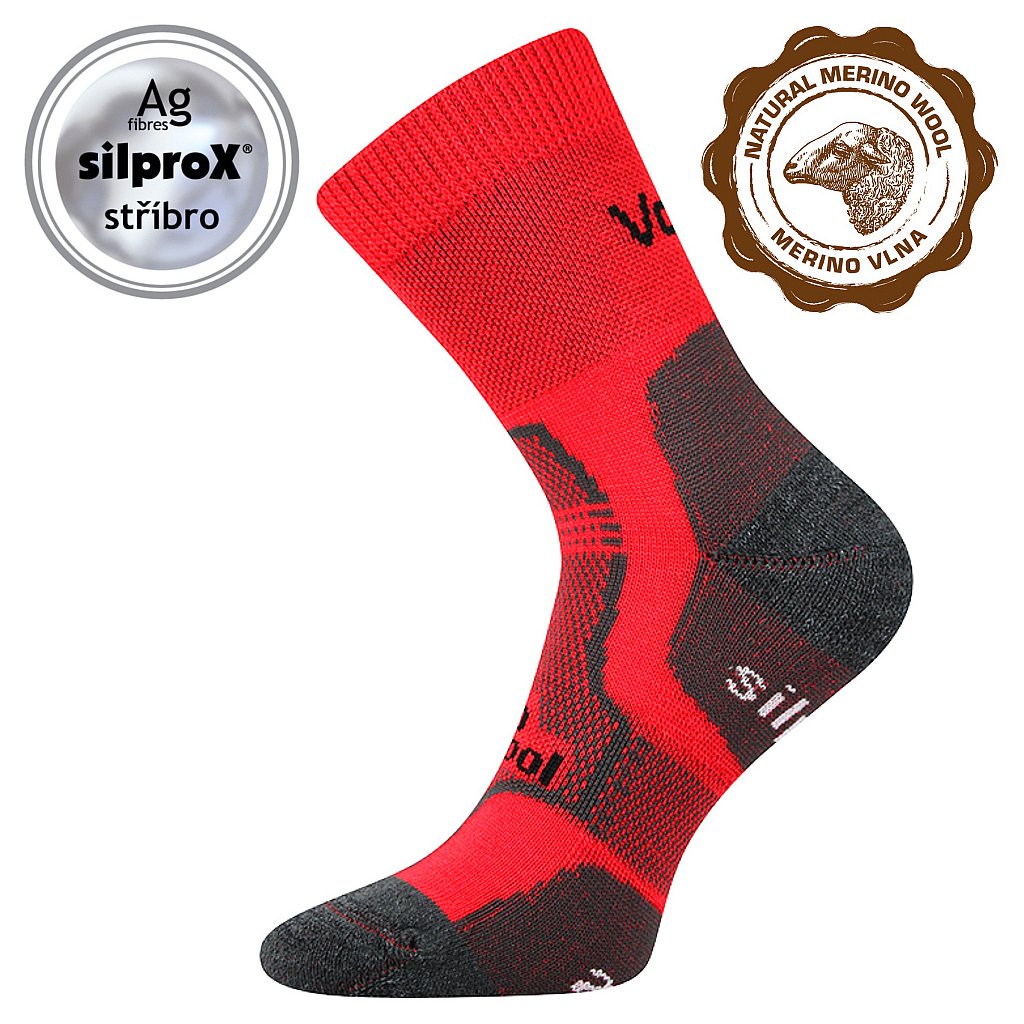 Voxx Granit rote Socken aus Merino