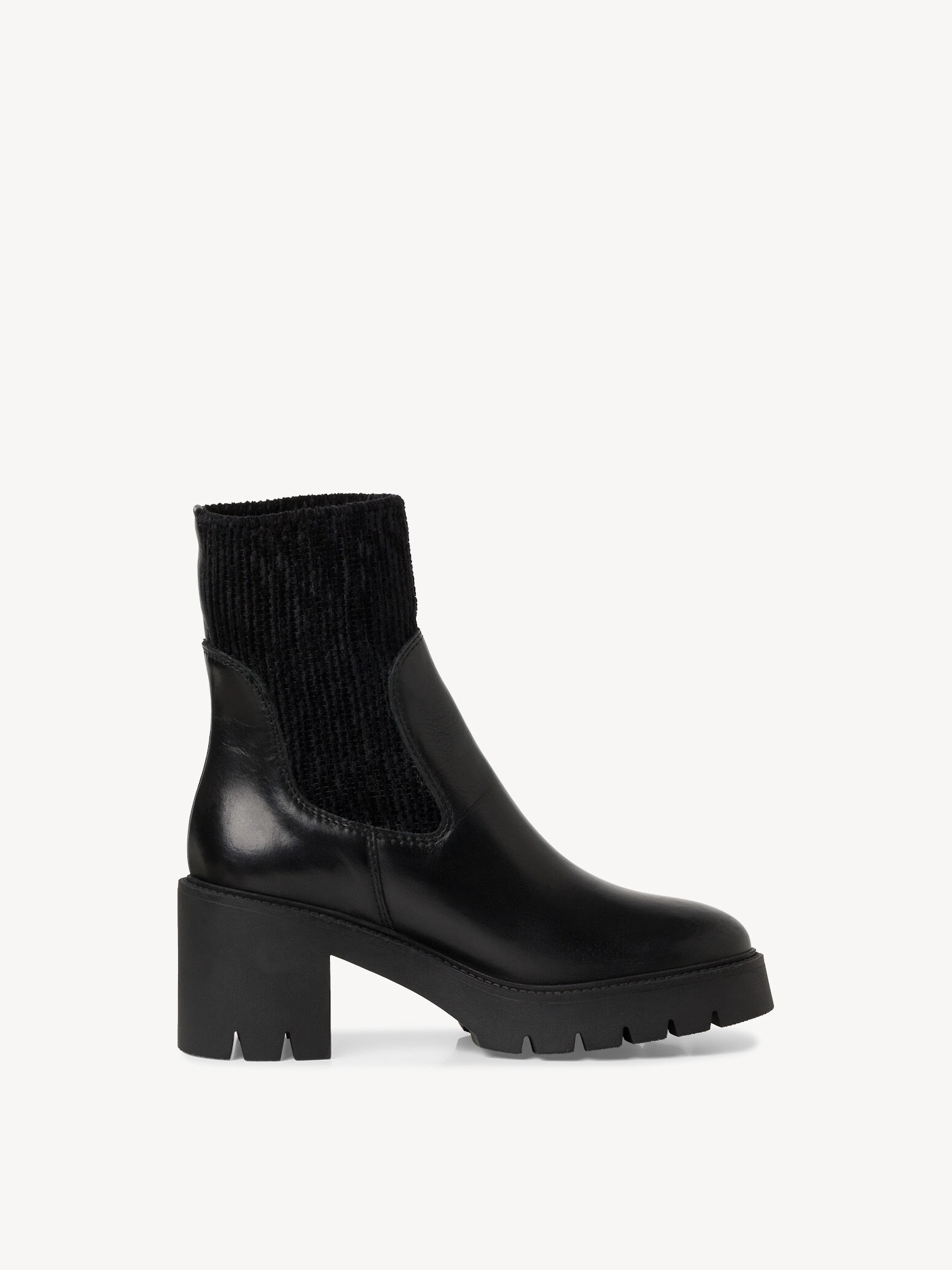 Bottine Chelsea en cuir - noir