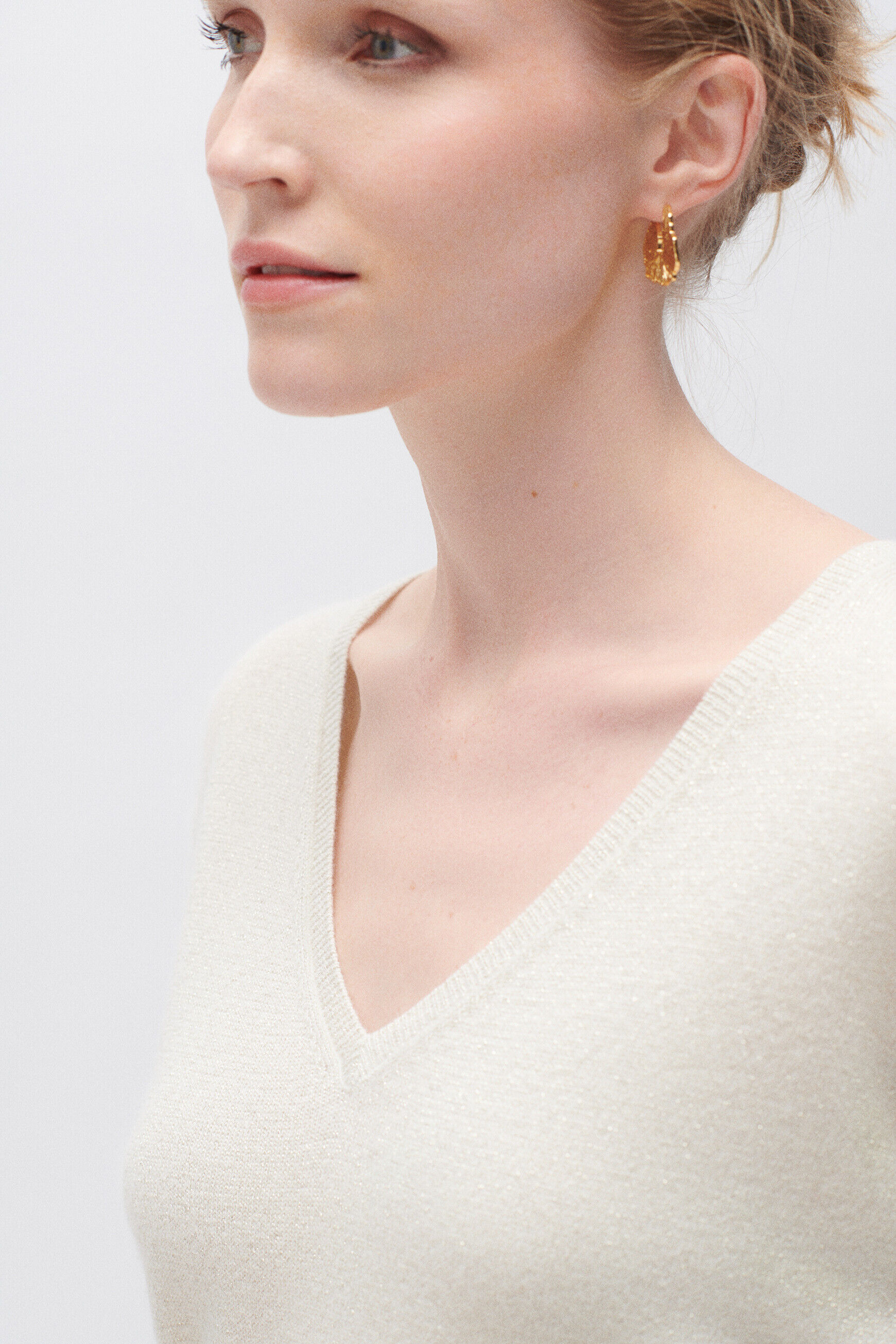 Pull marianne lurex ivoire femme