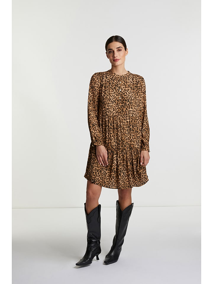Rich & Royal Kleid in Braun/ Schwarz günstig kaufen