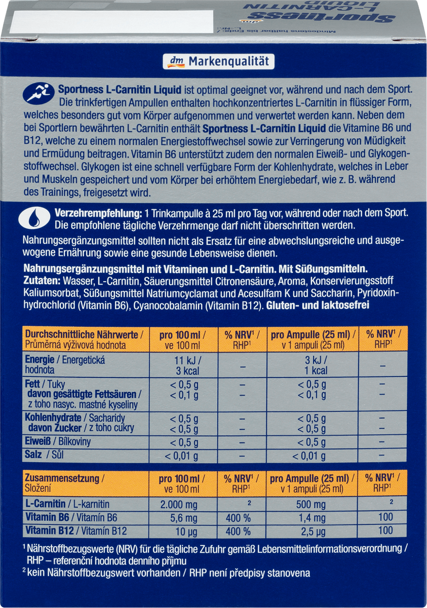 L-Carnitin Liquid, Orange-Geschmack, 7 Stück à 25 ml, 175 ml