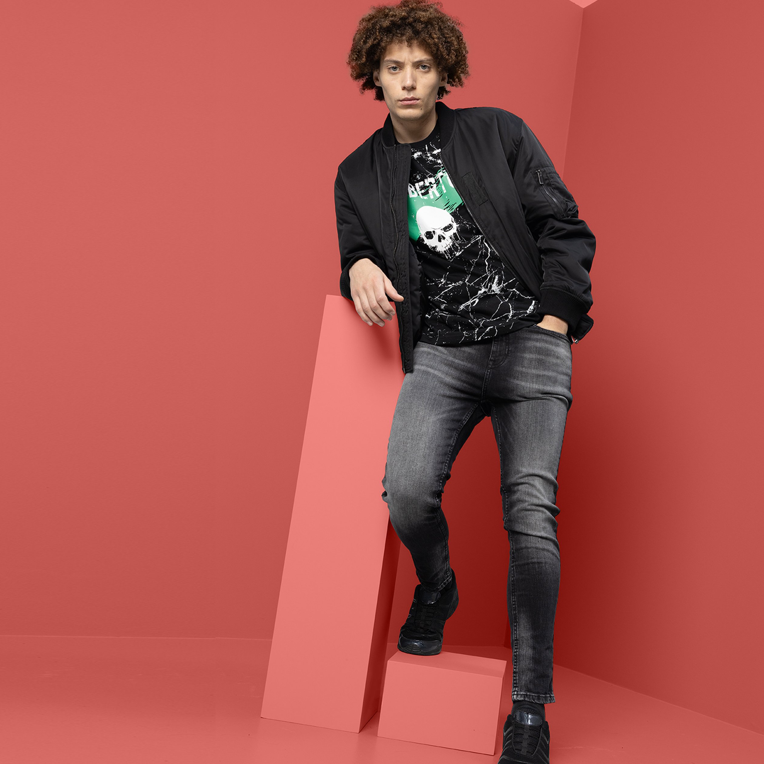 Jeans skinny denim blue black homme | La Halle