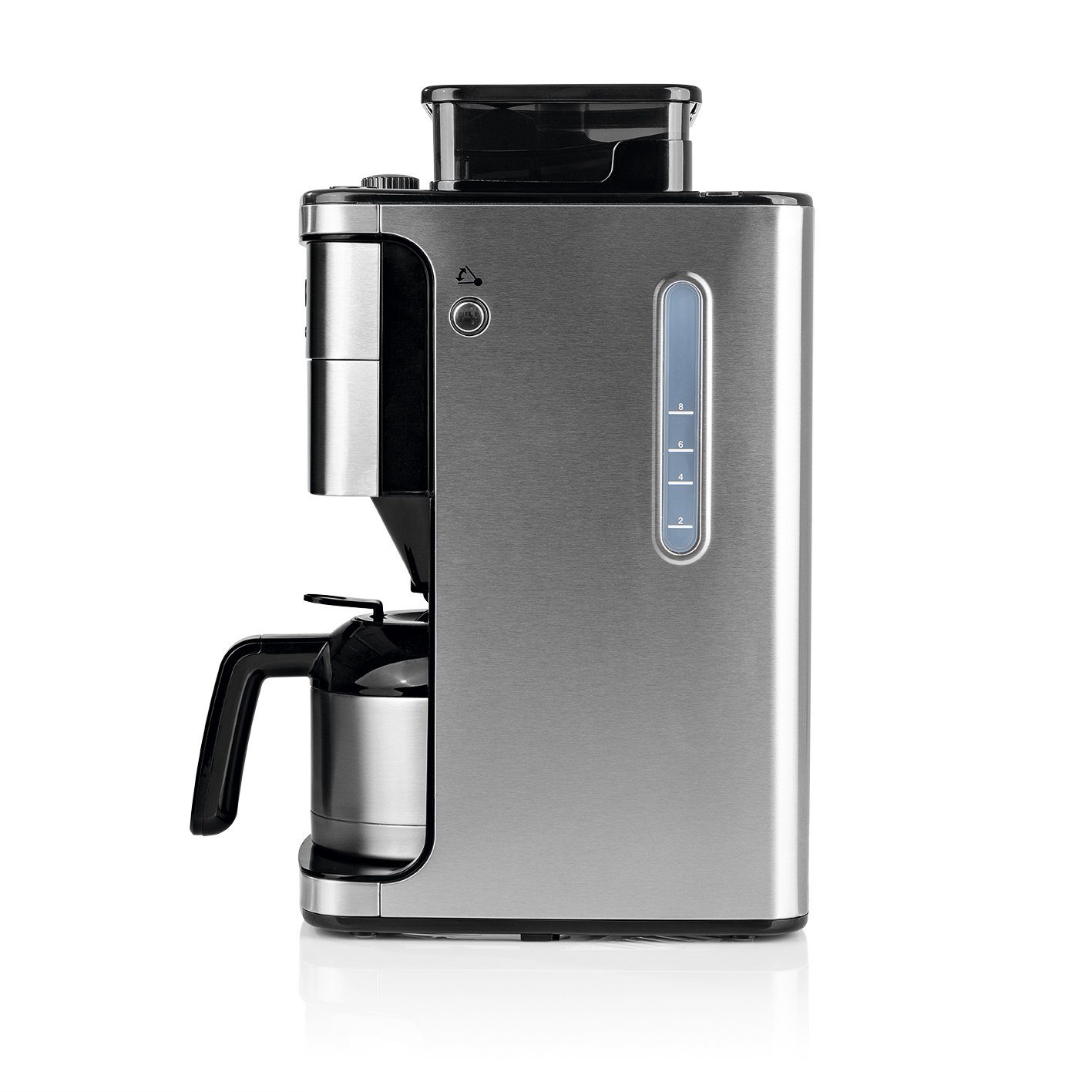 BEEM Filterkaffeemaschine FRESH-AROMA-PERFECT Mahlwerk Thermokanne 8 Tassen, Permanentfilter, Zubereitung mit Kaffeebohnen und Kaffeepulver möglich
