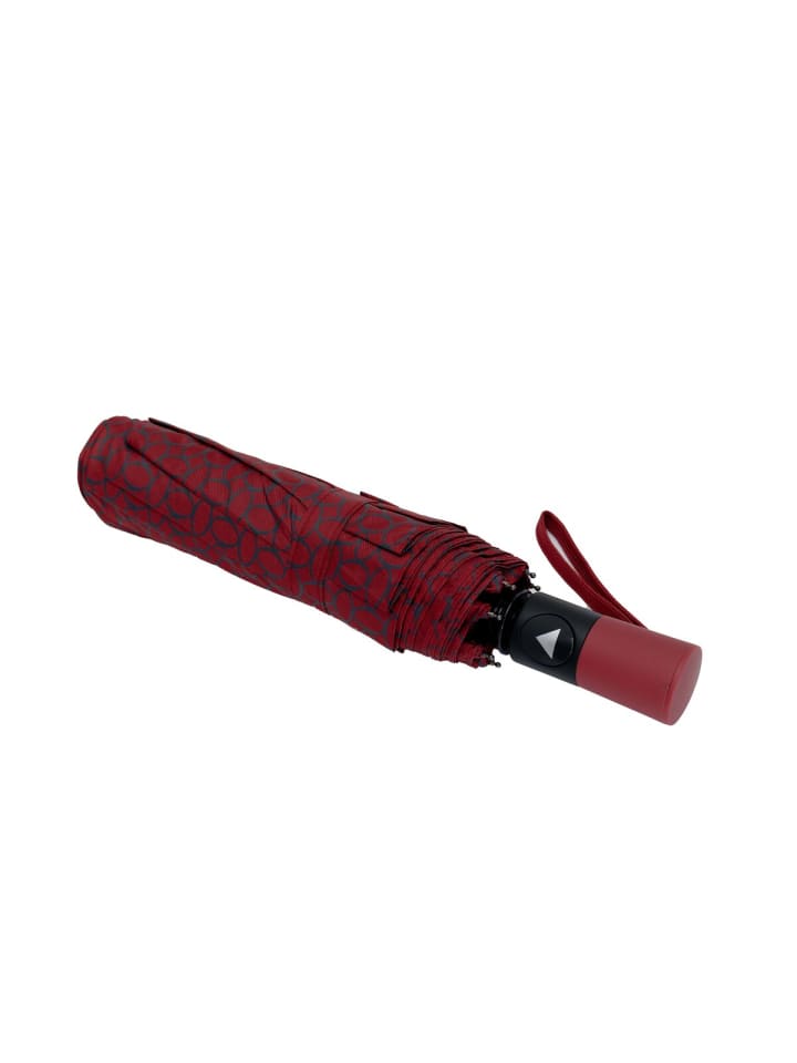 COFI 1453 Teleskop Taschenschirm mit Schutzhülle mit Muster Fiberglas-Gestell in Weinrot günstig kaufen 100 cm