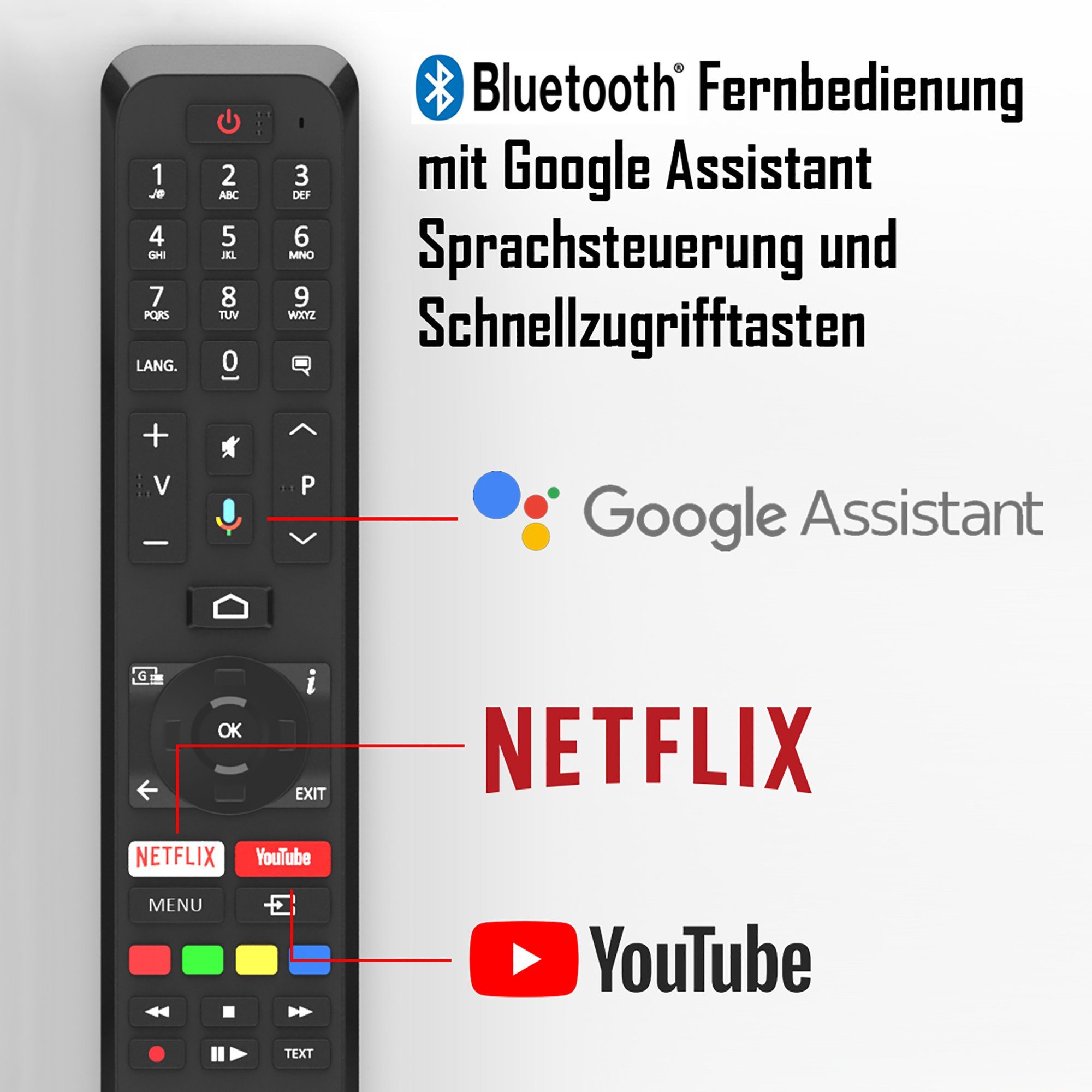 Toshiba 32WA3B63DAZ LCD-LED Fernseher (80 cm/32 Zoll, HD-ready, Android TV, Triple-Tuner, Play Store, Google Assistant, Bluetooth)