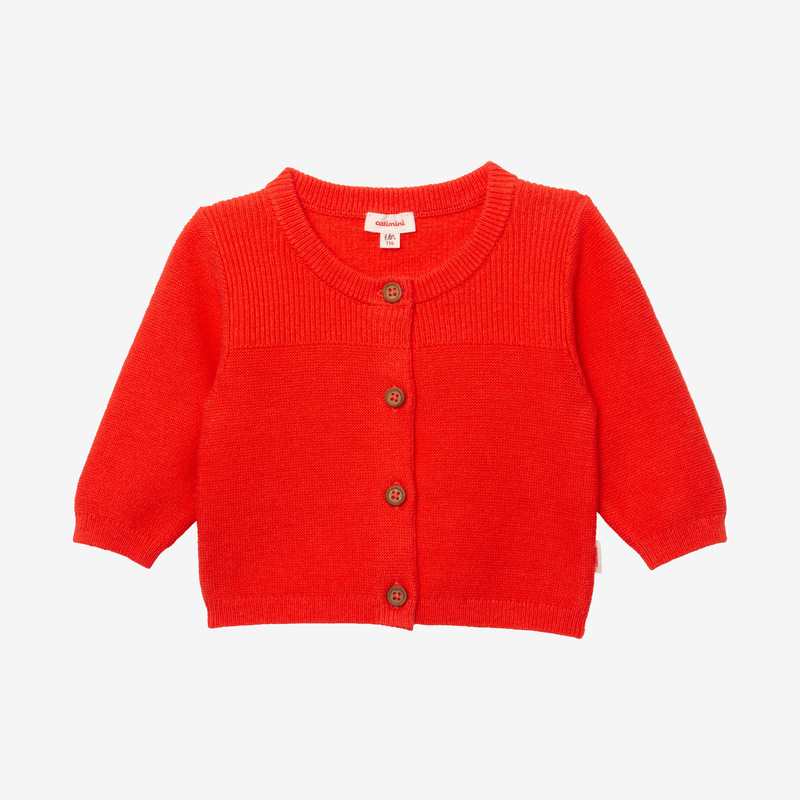 Cardigan bébé tricot orange Catimini