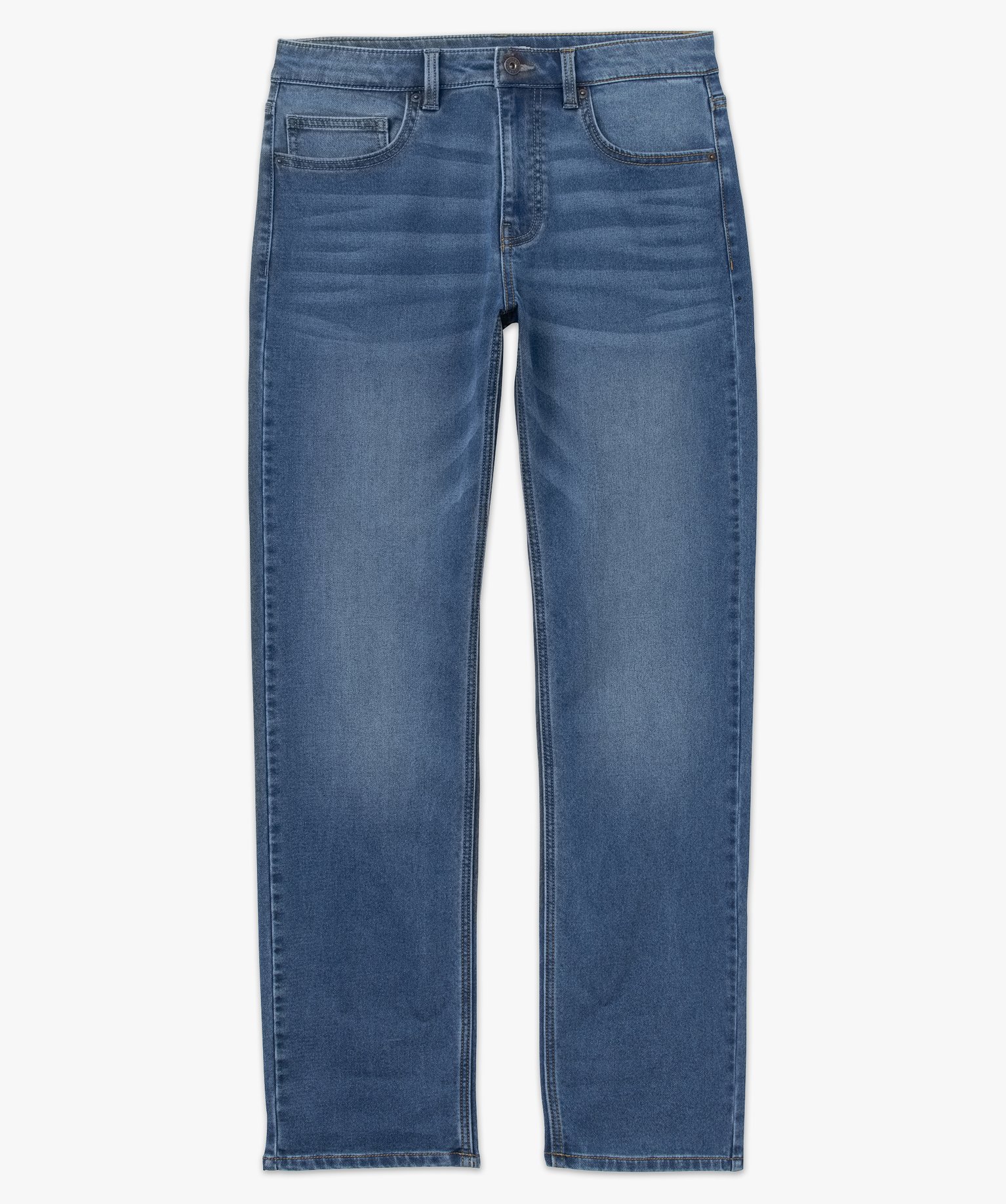 Jean homme coupe Straight délavé stone | GEMO