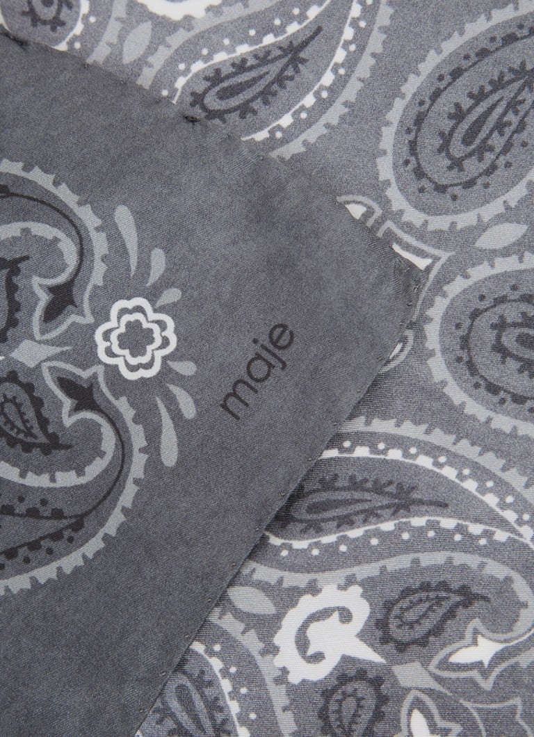 Eșarfă din mătase Maje cu imprimeu paisley, 65 x 65 cm