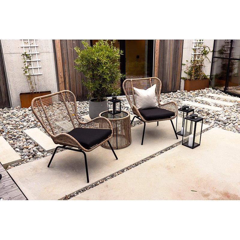 Home Loungesett 2 stoler og bord, Ishøj