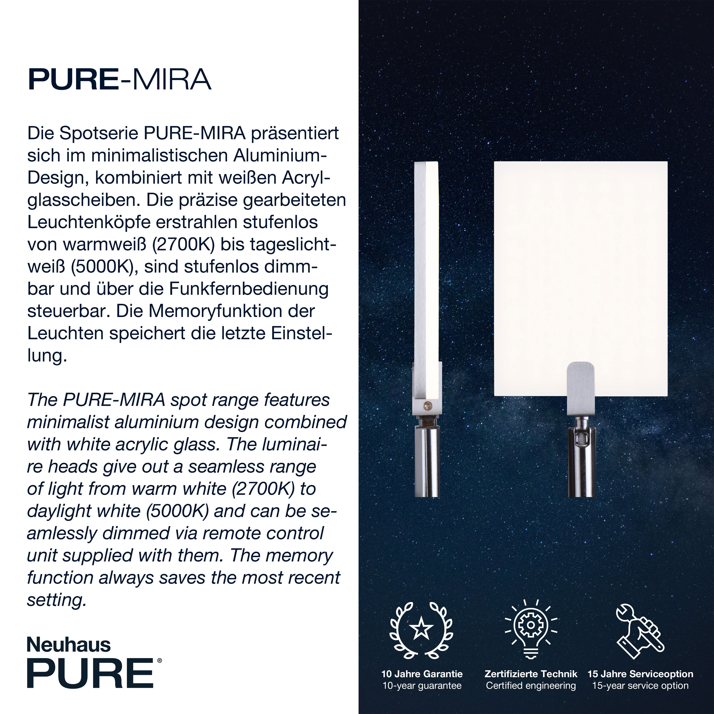 PURELED-Tischleuchte 1flg