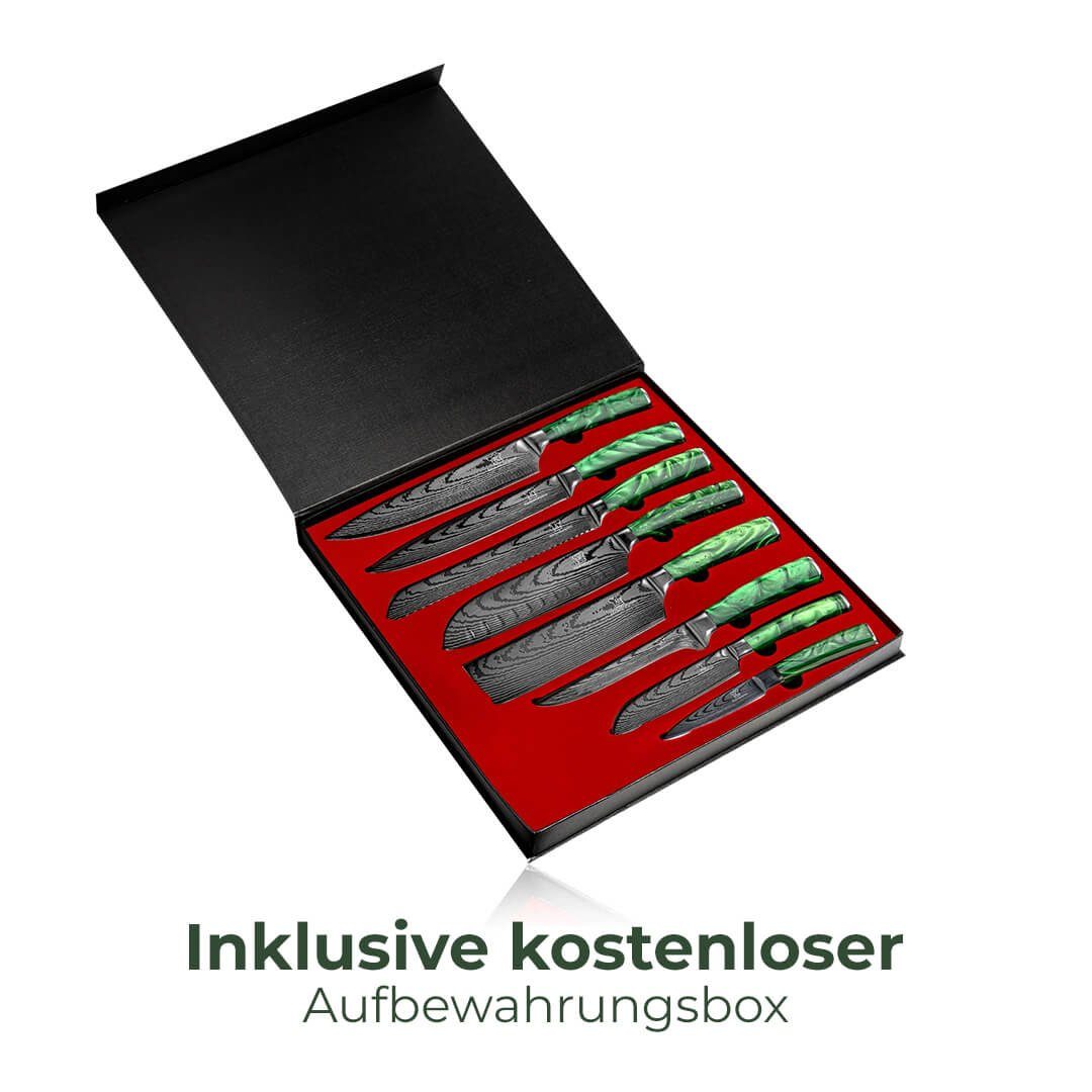 Küchenkompane Messer-Set Messerset mit magnetischem Messerblock - 8-teiliges Küchenmesser Set (2-tlg)