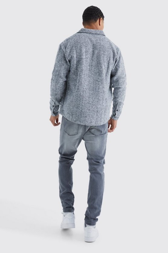 Langärmliges Jacquard-Hemd
