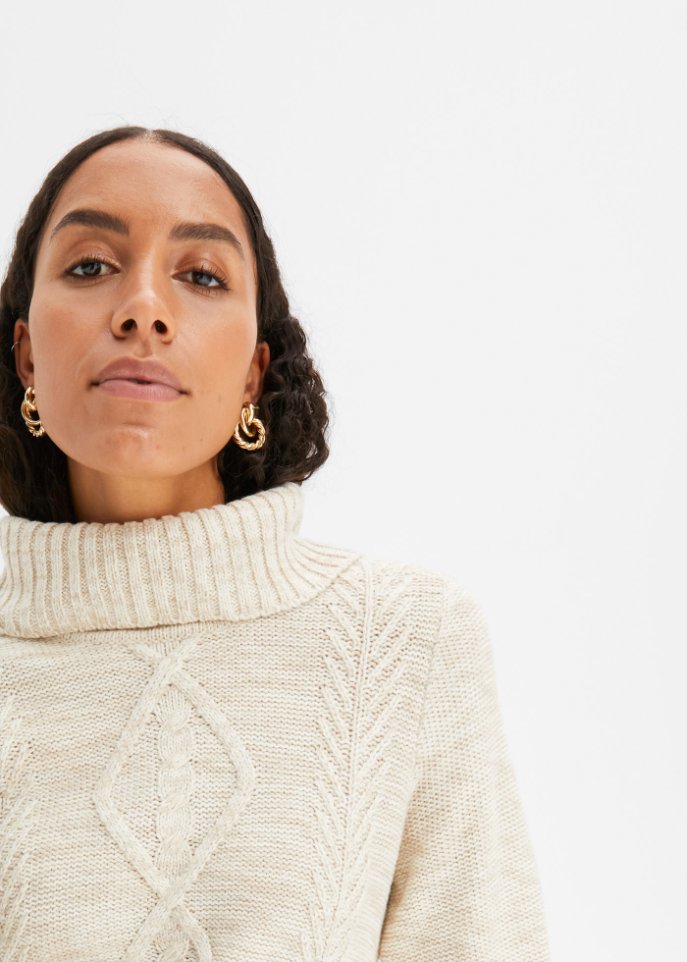 Poncho-Pullover, Langarm
