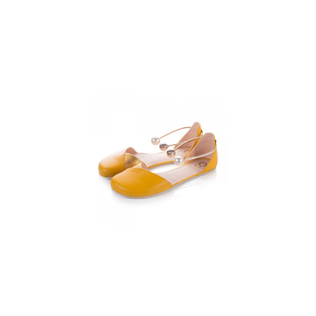 Shapen Poppy II Sun Yellow Barfuß-Ballerinas