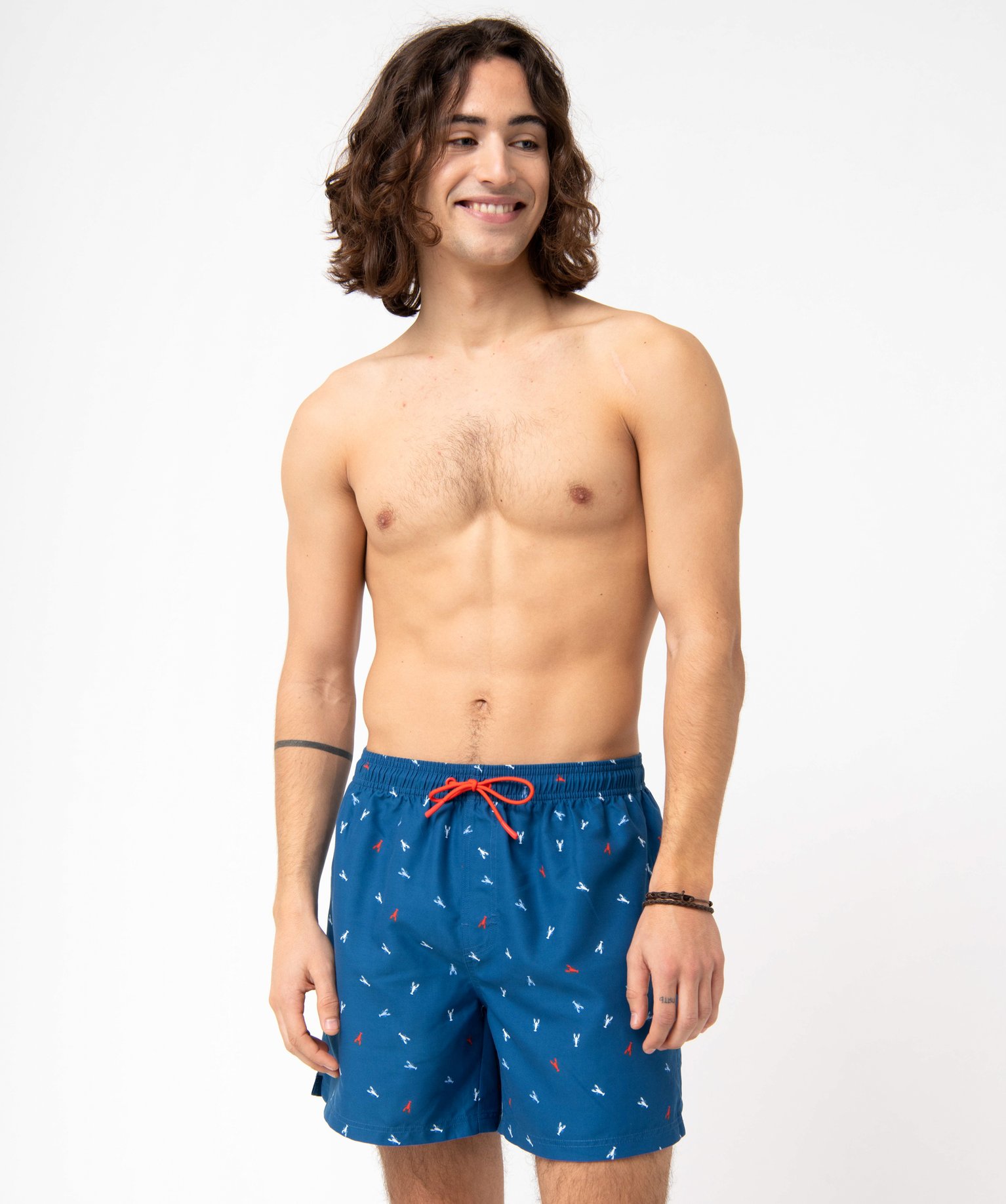 Short de bain homme imprimé homards noir | GEMO