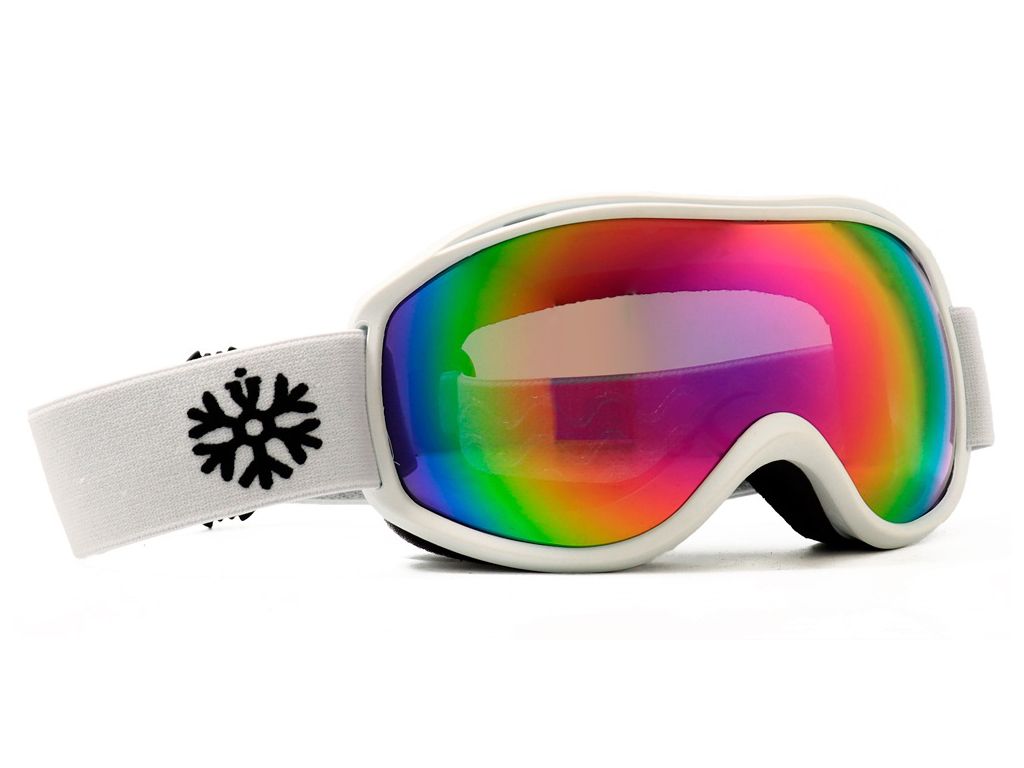 IVOL Weiß Rosa Spiegelglas Skibrille
