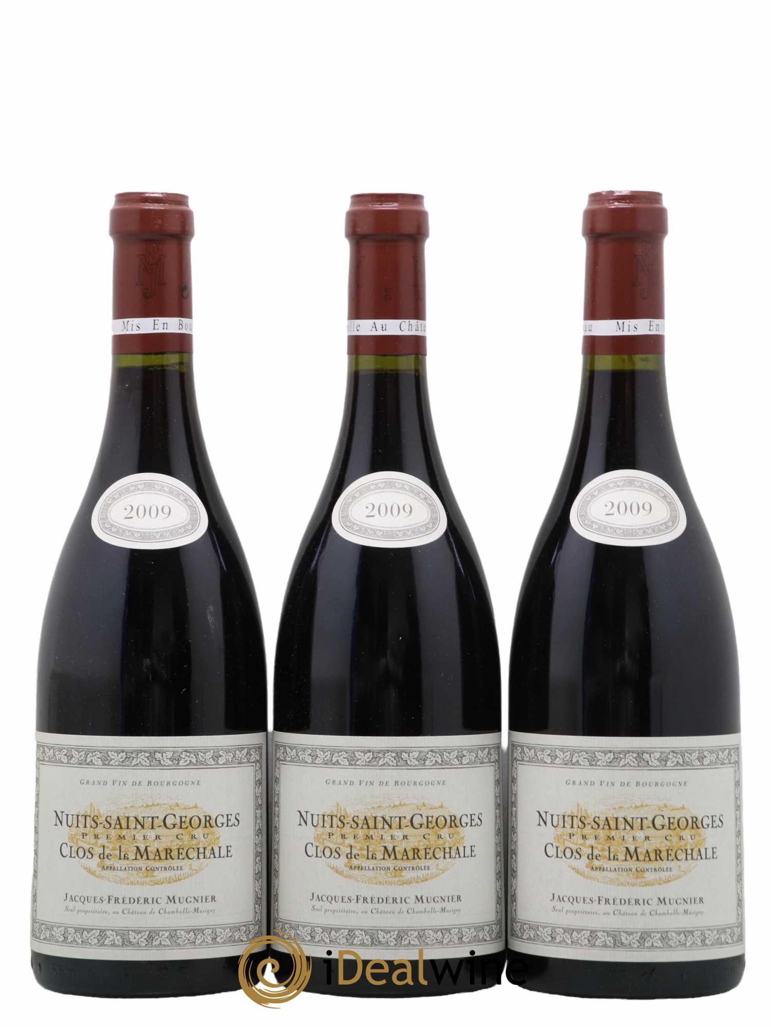 Nuits Saint-Georges 1er Cru Clos de La Maréchale Jacques-Frédéric Mugnier  2009 - Lot de 3 Bouteilles